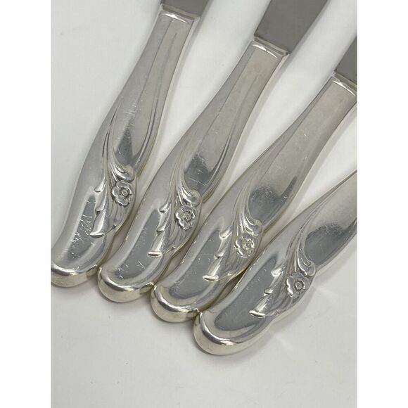 International Rogers EXQUISITE Silverplate 1957 Hollow Dinner Knives 9” Set Of 4 - Picture 3 of 3